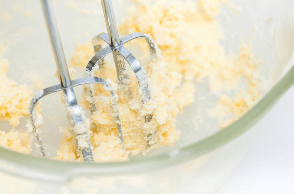 Lemon Pound Cake  mixing the batter