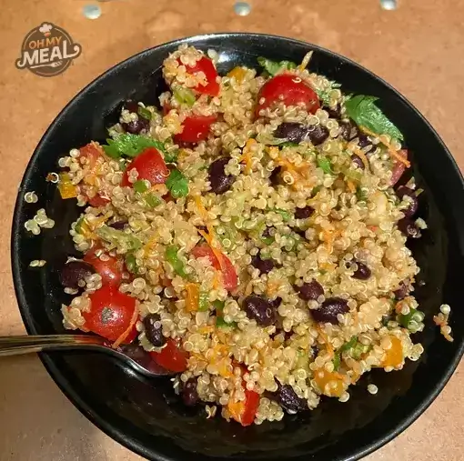 Quinoa Salad with black beans and avocado