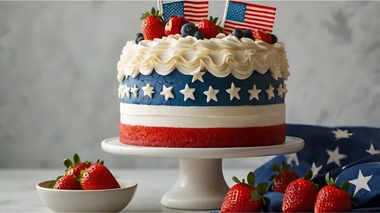 American flag cake