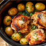 Slow Cooker Garlic Parmesan Chicken 4 Slow cooker garlic parmesan chicken