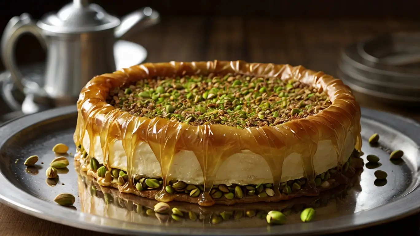 honey-pistachio-baklava-cheesecake