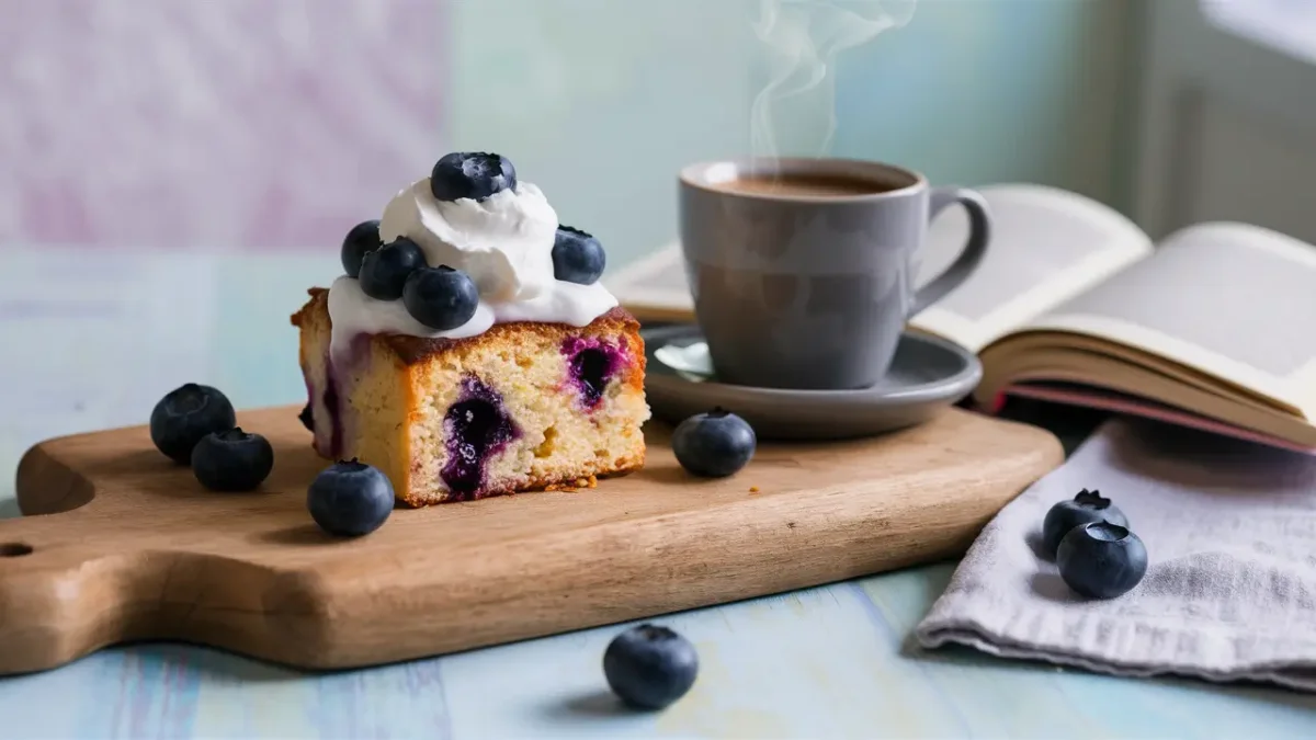 slice-of-a-blueberry-pound-cake-with-cream