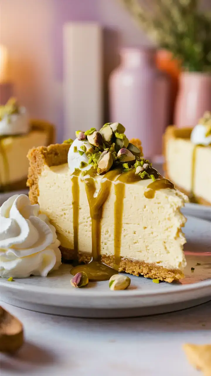 slice-of-creamy-pistachio-cheesecake-with-a-buttery-graham-cracker-crust