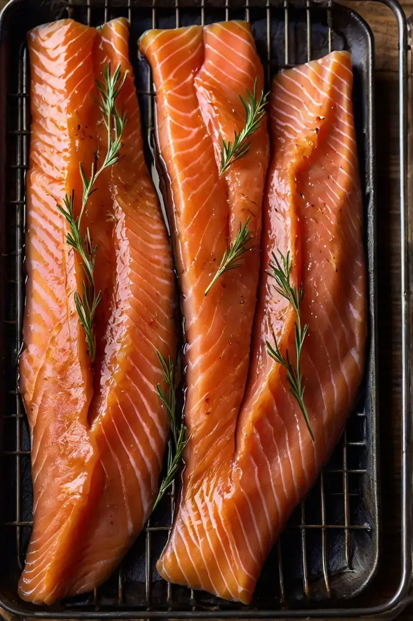 A-tray-of-smoked-salmon-fillets