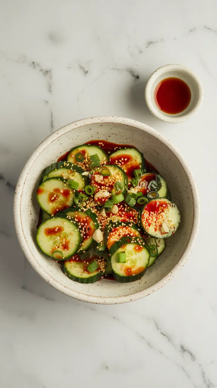 Spicy cucumber salad