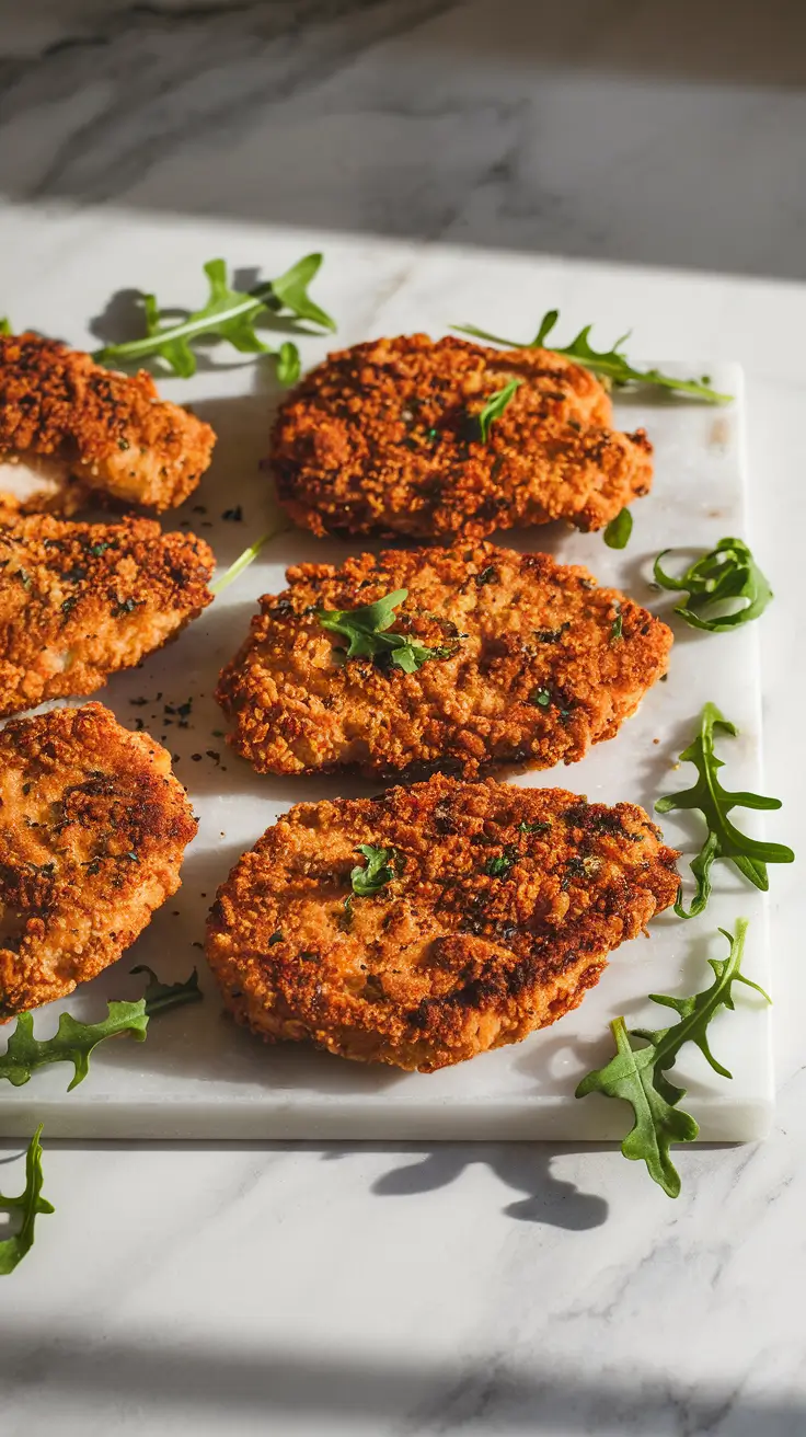 chicken cutlets on countertop 